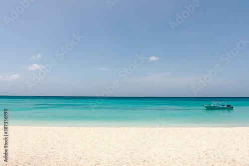 White sand Caribbean beach
