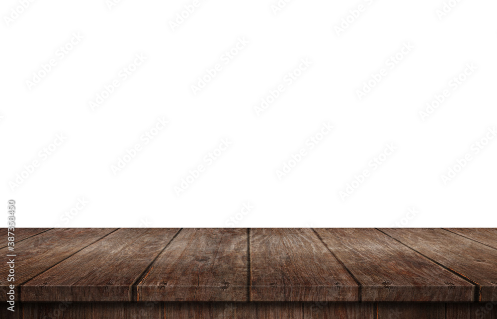 Empty wood table isolated on white background for product montage. 3d illustration
Empty wood table isolated on white background for product montage. 3d illustration