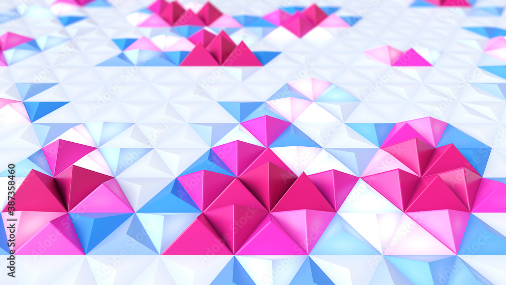 Abstract geometric bright tech pattern. 3D render Abstract geometric bright tech pattern. 3D render