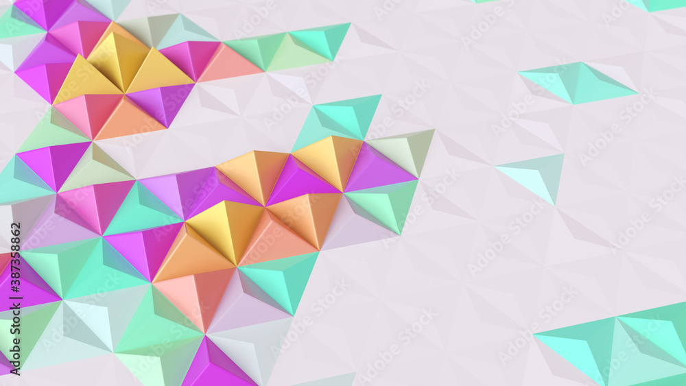 Abstract geometric bright tech pattern. 3D render Abstract geometric bright tech pattern. 3D render