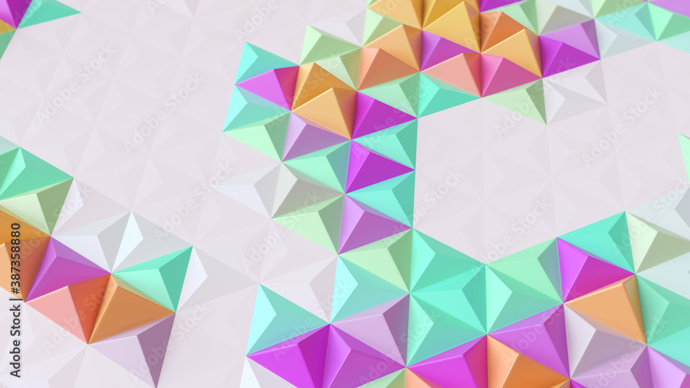Abstract geometric bright tech pattern. 3D render Abstract geometric bright tech pattern. 3D render