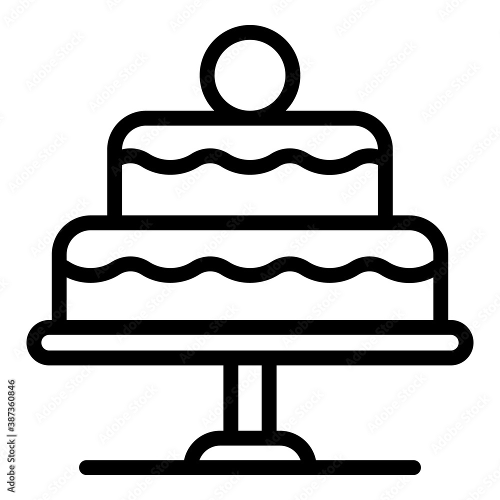Cook cake icon. Outline cook cake vector icon for web design isolated on white background Cook cake icon. Outline cook cake vector icon for web design isolated on white background