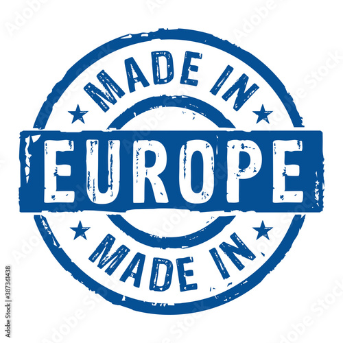 Made in Europe grunge stamp vector