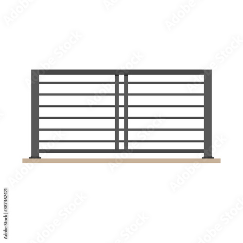 Railing vector. railing on white background. wallpaper. free space for text. copy space.