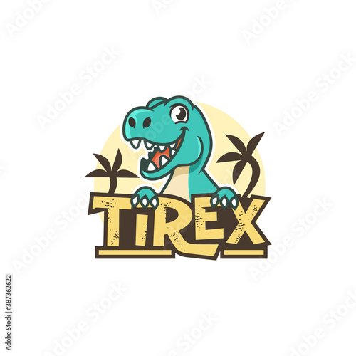 dinosaur t-rex logo mascot character
