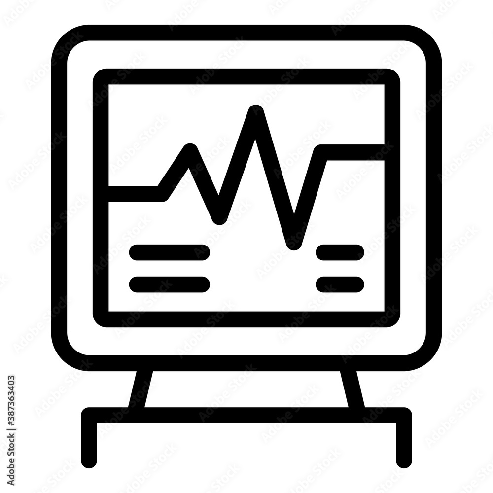Medical heart rate monitor icon. Outline medical heart rate monitor vector icon for web design isolated on white background Medical heart rate monitor icon. Outline medical heart rate monitor vector icon for web design isolated on white background