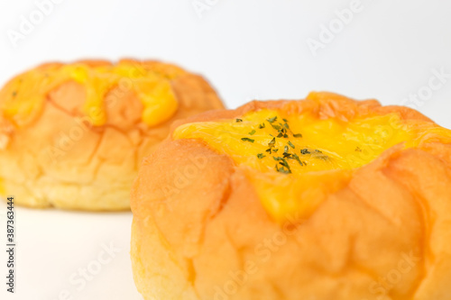 Egg Bread on White Background photo