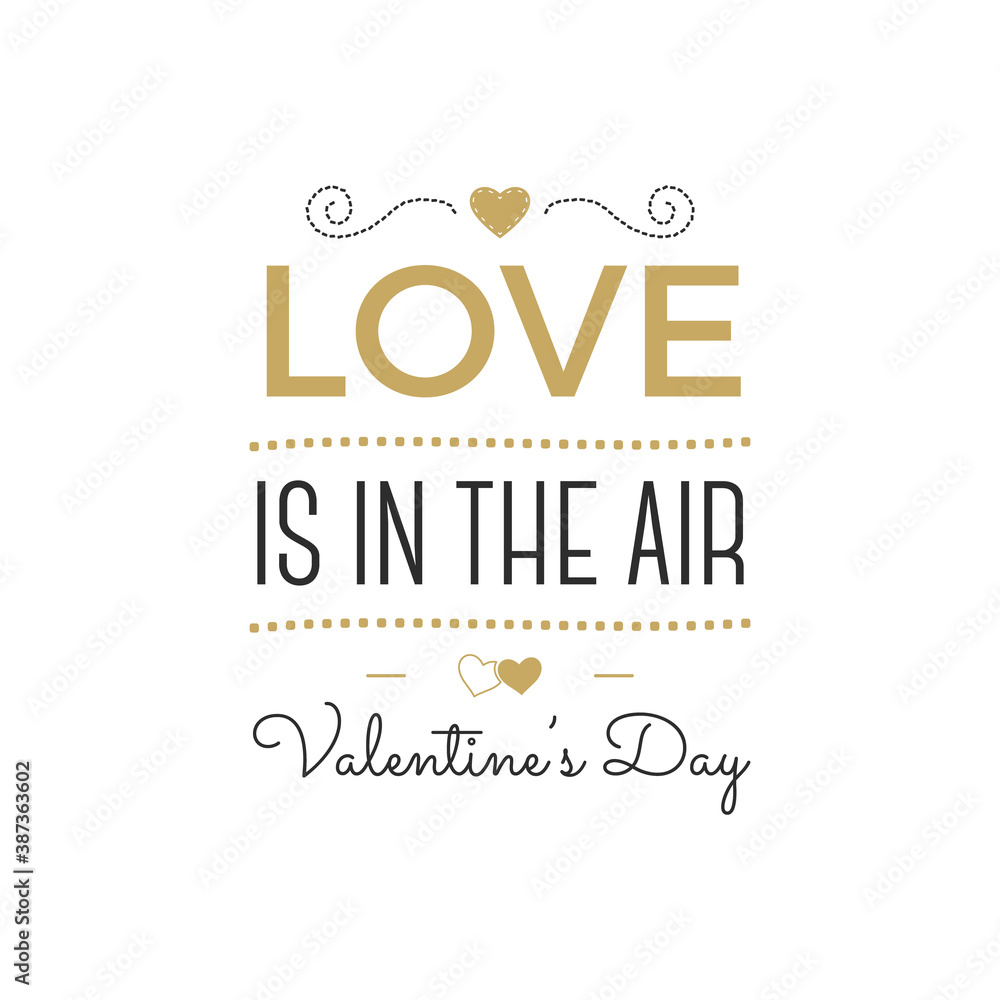 Fotografie Happy Valentines Day lettering