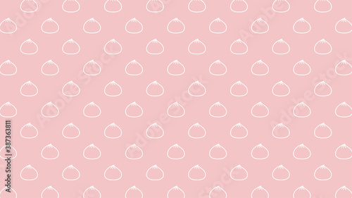 Steamed Bun pattern. Steamed Bun doodle symbol. Steamed Bun vector. Bao pattern vector.