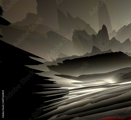  iceberg shape with dramatic red colored clouds on black background shapes patterns and designs