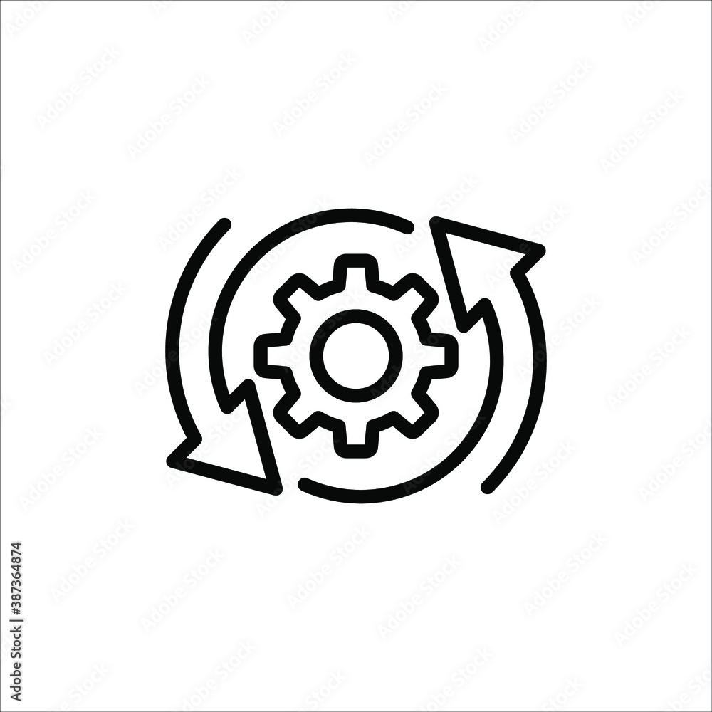 Loading process. Update system icon. Concept of upgrade application progress icon for graphic and web design on white background Loading process. Update system icon. Concept of upgrade application progress icon for graphic and web design on white background