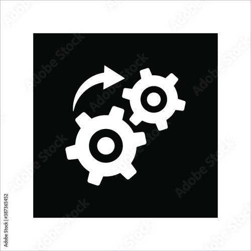 Loading process. Update system icon. Concept of upgrade application progress icon for graphic and web design on white background