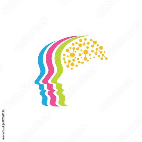 brain head vector illustration design