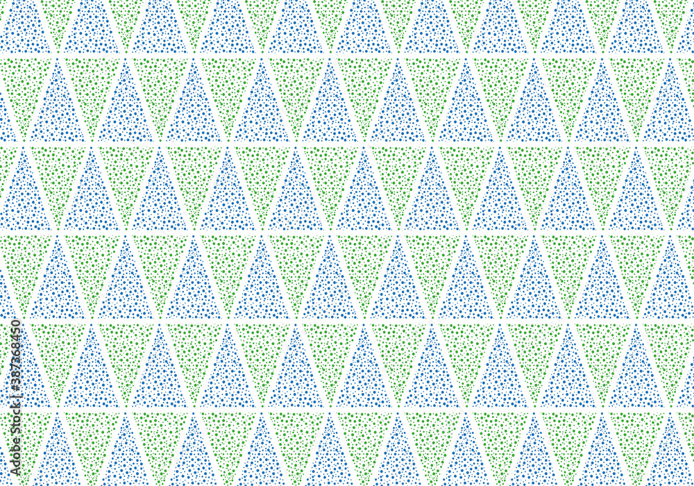 Vector seamless pattern. Modern stylish texture. Repeating geometric tiles with dotted triangles. Trendy hipster background. Small circles form triangular minimalistic ornament. Vector seamless pattern. Modern stylish texture. Repeating geometric tiles with dotted triangles. Trendy hipster background. Small circles form triangular minimalistic ornament.