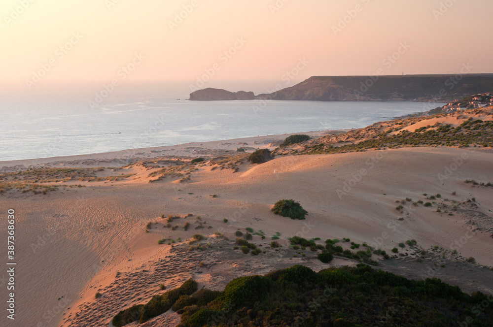 sunset in the beach of Torre dei Corsari