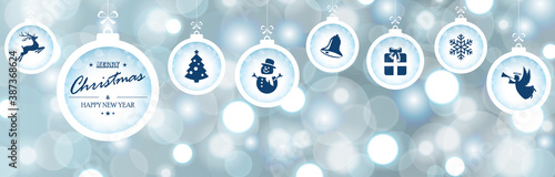 hanging baubles with christmas greetings 2020