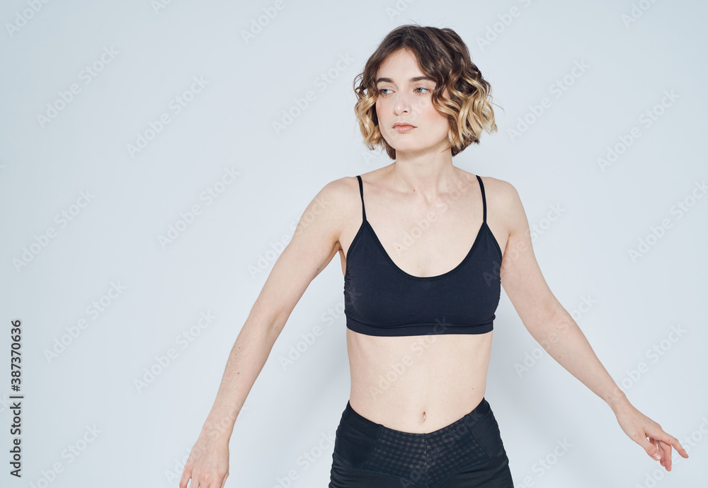 Fototapeta premium Sport Fitness woman slim figure gymnastics model