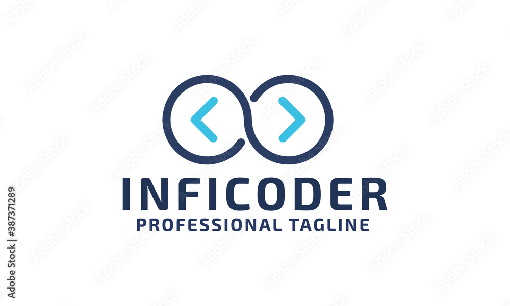 Infinity Coder Vector Logo Template