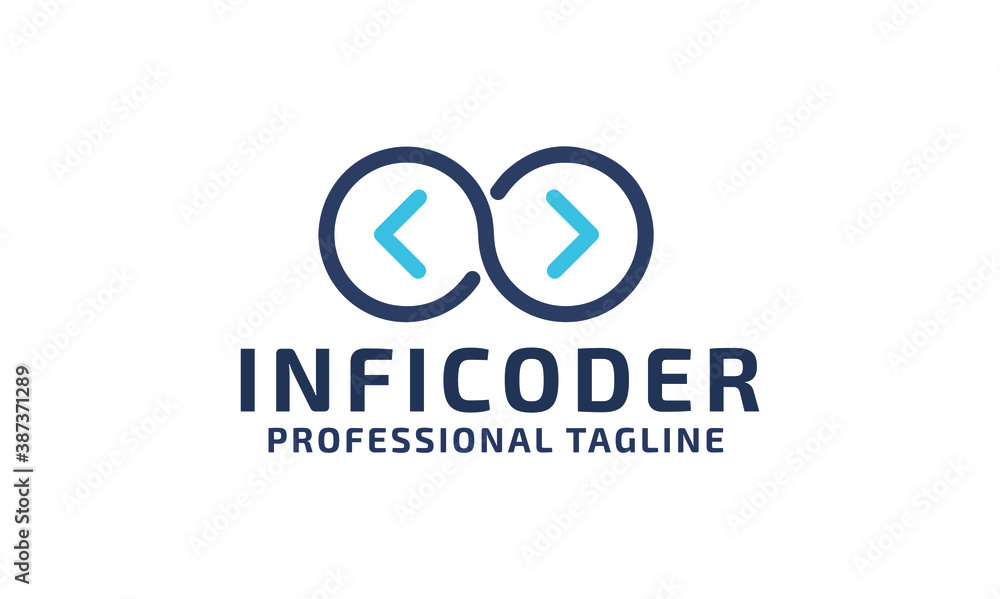 Infinity Coder Vector Logo Template Infinity Coder Vector Logo Template