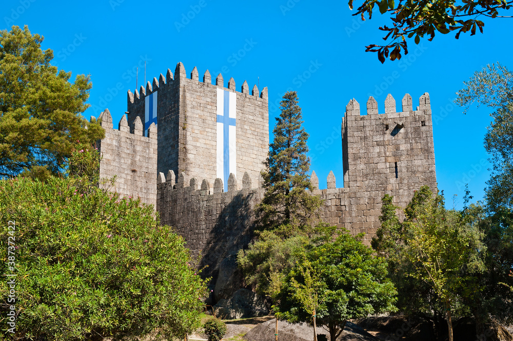 Guimaraes castle, Guimaraes, Minho province, Portugal, Unesco World Heritage Site