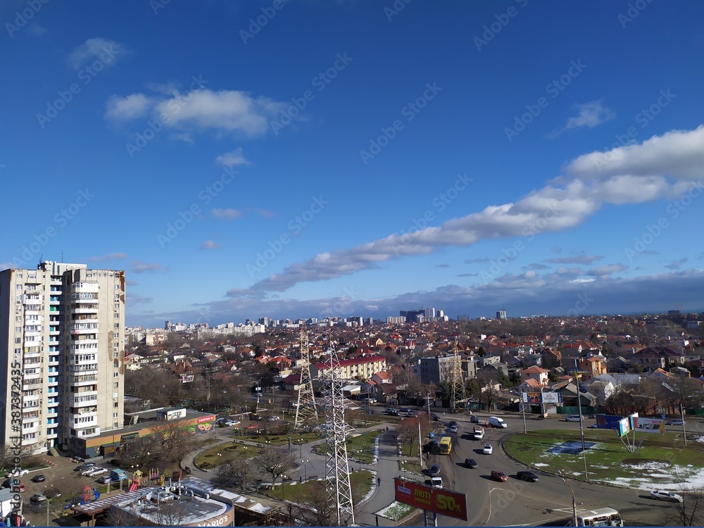 Naklejka premium view of the city of the city