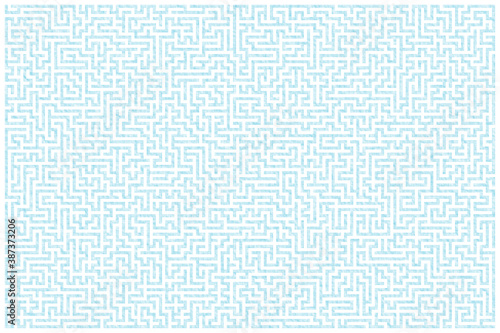 Maze background. Blue maze pattern picture.