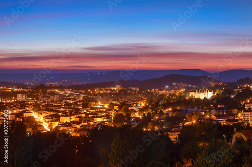 View over Guimaraes at night, Minho, Portugal, Unesco World Heritage Site. © Gabrielle