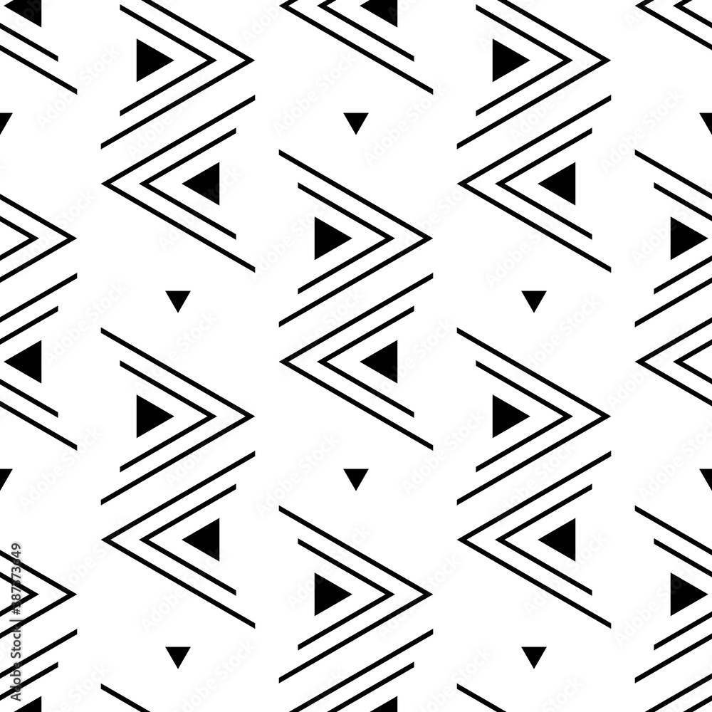 Seamless triangle pattern. Geometric abstract texture background