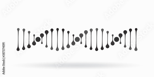 Simple DNA icon. Vector illustration