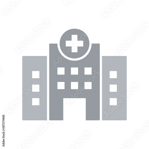 Hospital Icon Color Design Vector Template Illustration