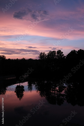 sunset over water