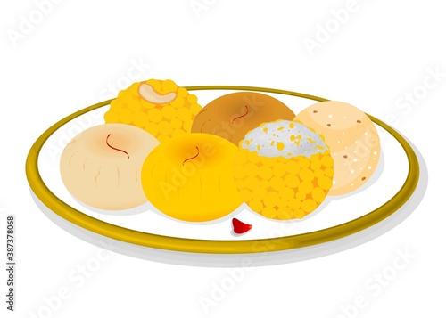 Indian Sweets or Mithai Like Laddu,Peda