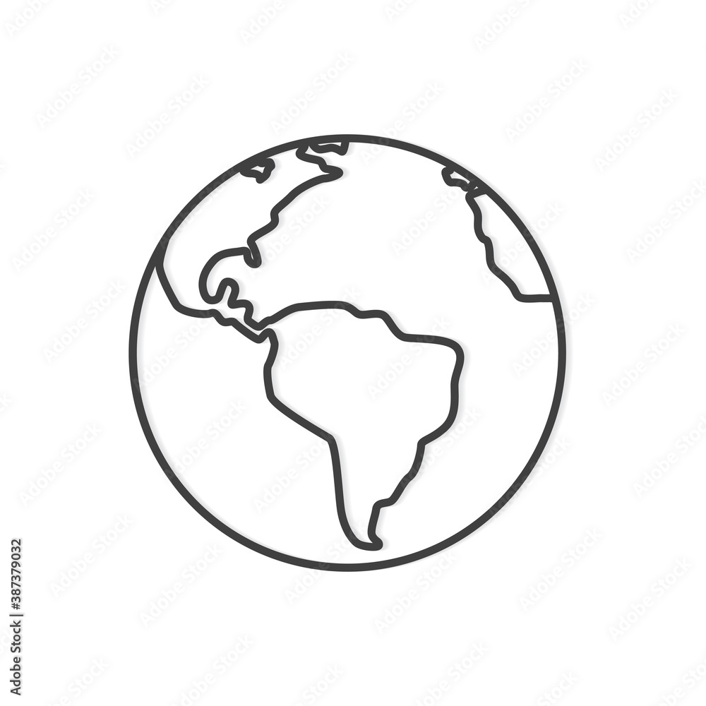 planet earth, globe icon icon - vector illustration planet earth, globe icon icon - vector illustration