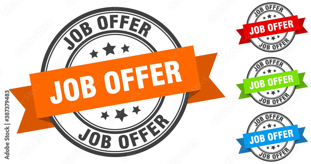 Obraz premium job offer stamp. round band sign set. label