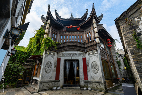 Ancient town buildings and streets in Nanjing, China