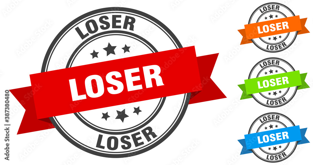 Obraz premium loser stamp. round band sign set. label