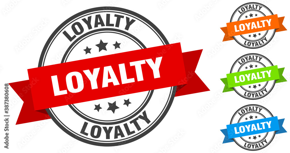 loyalty stamp. round band sign set. label