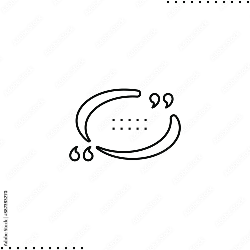 Obraz premium oval quote bubble vector icon in outline