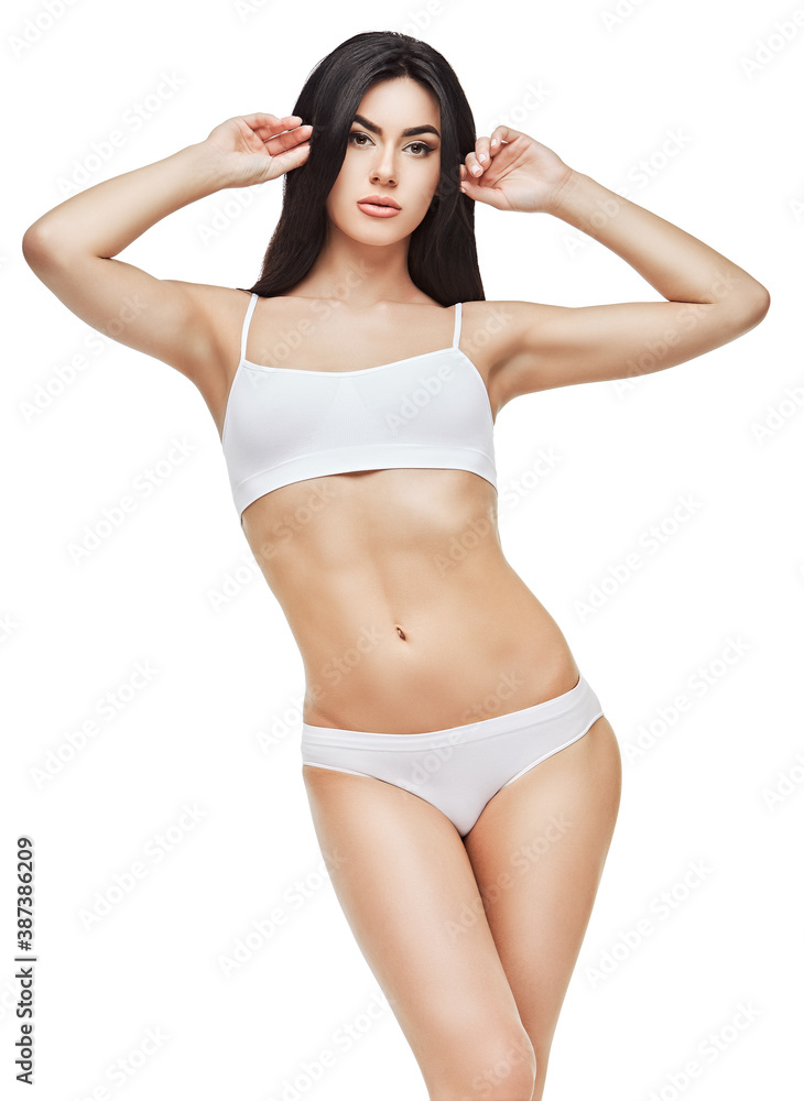 Fototapeta premium Fitness young woman with a beautiful body