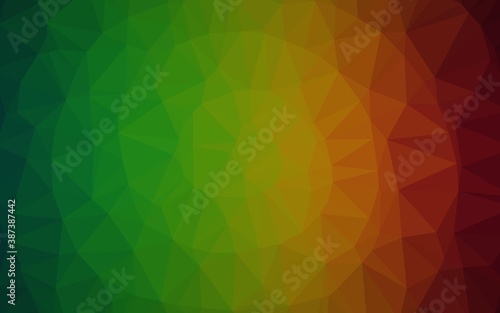 Wallpaper Mural Dark Green, Red vector shining triangular background. Torontodigital.ca