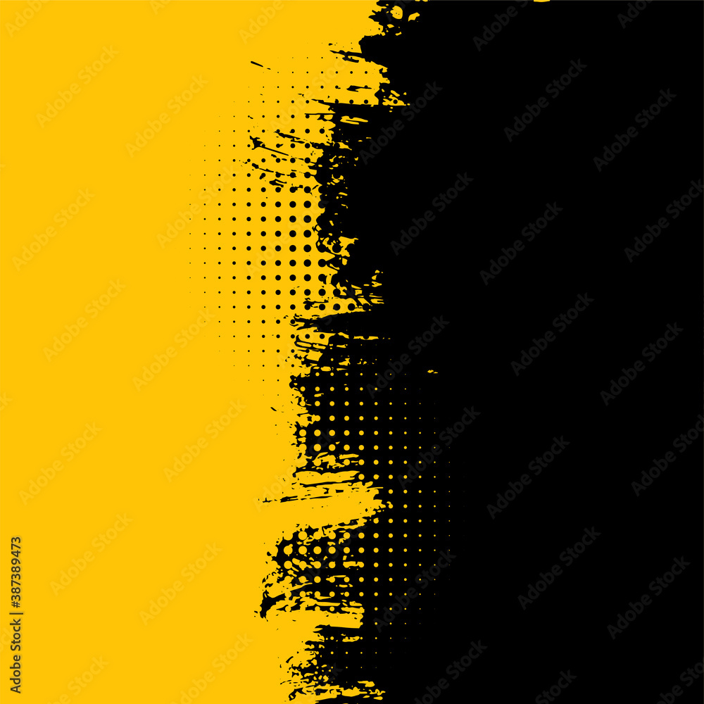 abstract yellow and black grunge dirty texture background - obrazy, fototapety, plakaty 