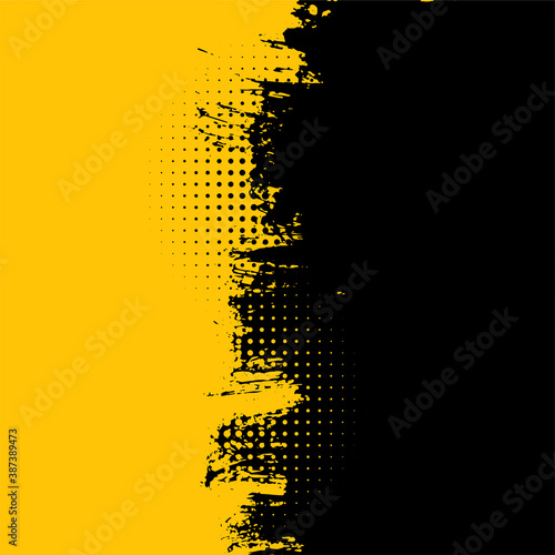 abstract yellow and black grunge dirty texture background