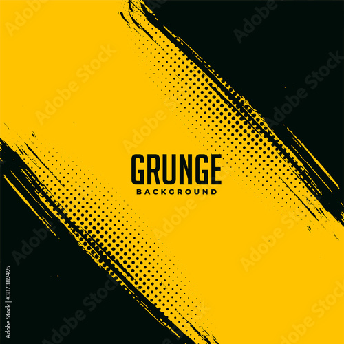 Black and yellow grunge abstract background design