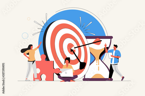Business concept. Team metaphor. Vector illustration flat design style Symbol of teamwork, cooperation, partnership.