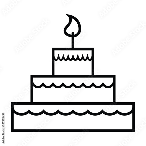Cake - vector icon illustration photo