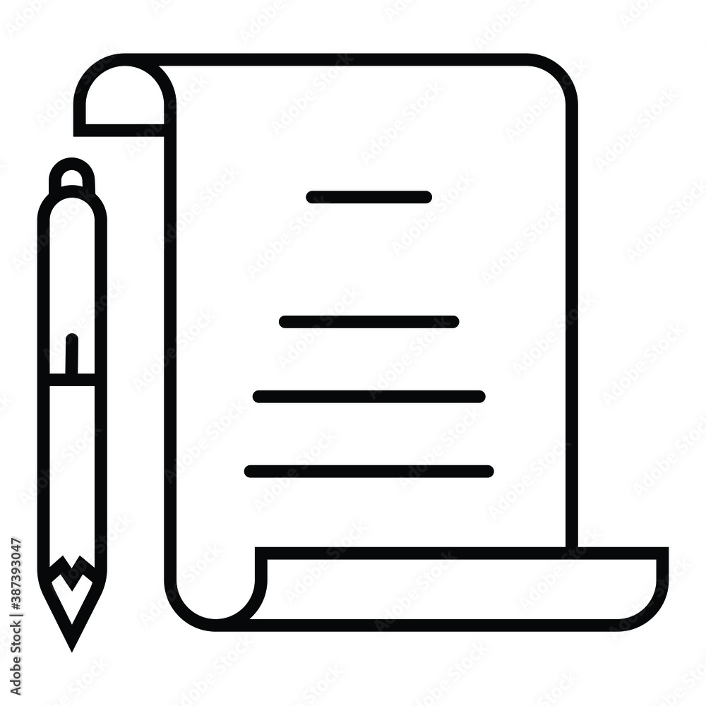 Writing pad icon vector illustration Writing pad icon vector illustration