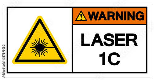 Warning Laser 1C Symbol Sign ,Vector Illustration, Isolate On White Background Label. EPS10
