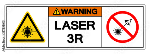 Warning Laser 3R Symbol Sign ,Vector Illustration, Isolate On White Background Label. EPS10