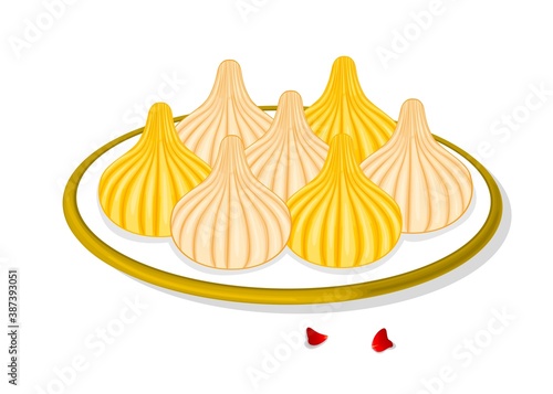 Modak Indian Sweets or Mithai Food Vector photo