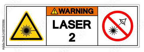 Warning Laser 2 Symbol Sign ,Vector Illustration, Isolate On White Background Label. EPS10